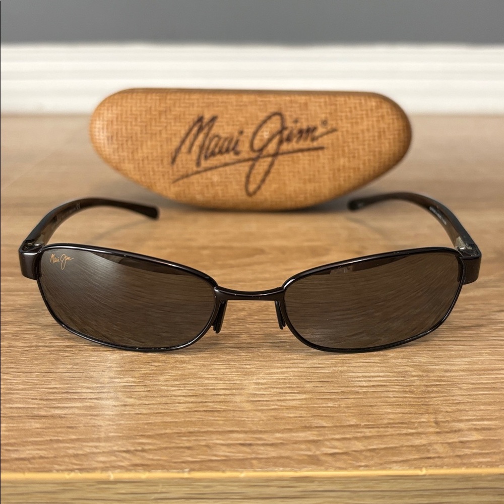 Maui Jim Men's Black Frame Sunglasses MJ-101-02 55 17 135 with Case